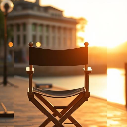 Chaise de réalisateur avec le nom Les Lumières de la Seine